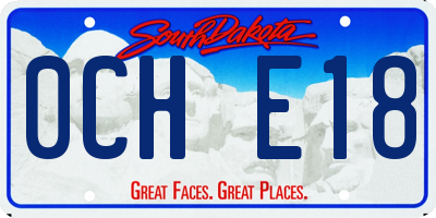 SD license plate 0CHE18