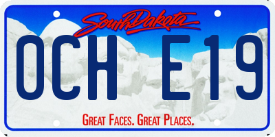 SD license plate 0CHE19