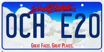 SD license plate 0CHE20