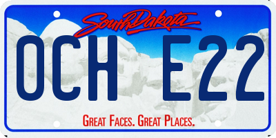 SD license plate 0CHE22