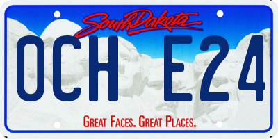 SD license plate 0CHE24