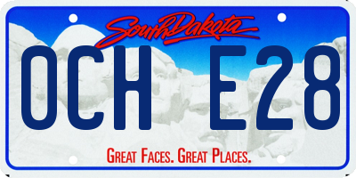 SD license plate 0CHE28
