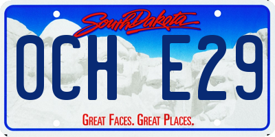 SD license plate 0CHE29