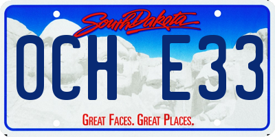 SD license plate 0CHE33