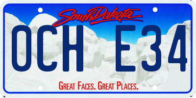 SD license plate 0CHE34
