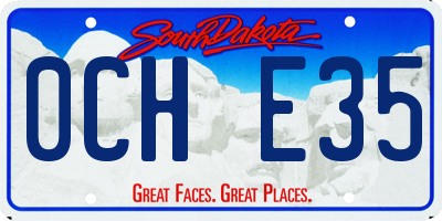 SD license plate 0CHE35