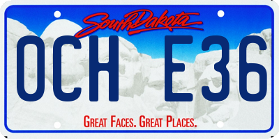 SD license plate 0CHE36