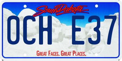 SD license plate 0CHE37