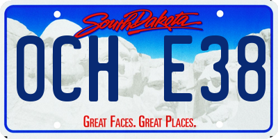 SD license plate 0CHE38