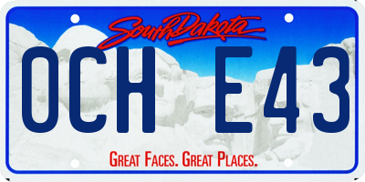 SD license plate 0CHE43