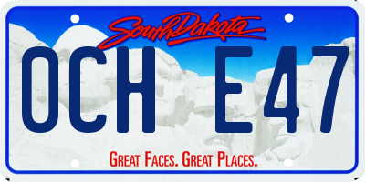 SD license plate 0CHE47