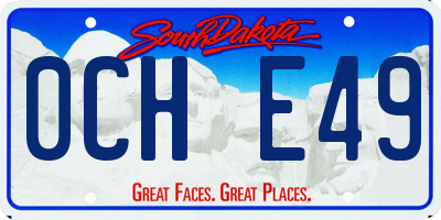SD license plate 0CHE49