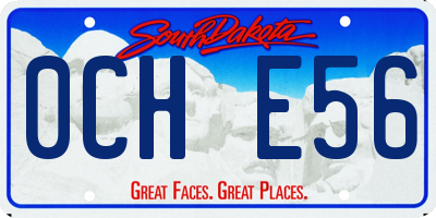 SD license plate 0CHE56