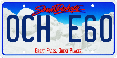 SD license plate 0CHE60