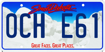 SD license plate 0CHE61