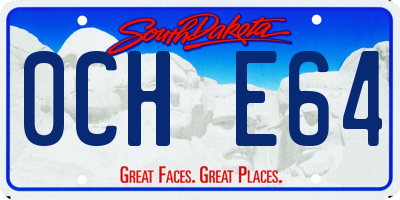 SD license plate 0CHE64