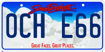 SD license plate 0CHE66