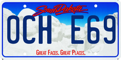SD license plate 0CHE69