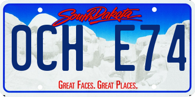 SD license plate 0CHE74