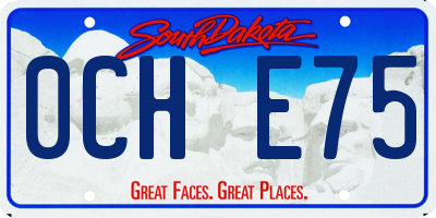 SD license plate 0CHE75