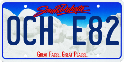 SD license plate 0CHE82