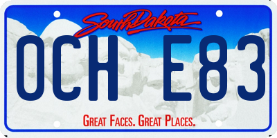 SD license plate 0CHE83