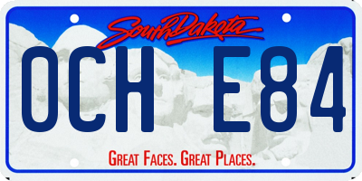 SD license plate 0CHE84