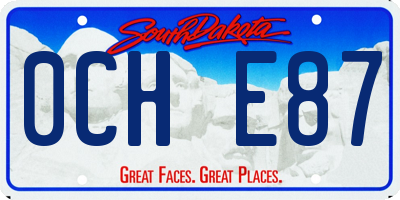 SD license plate 0CHE87