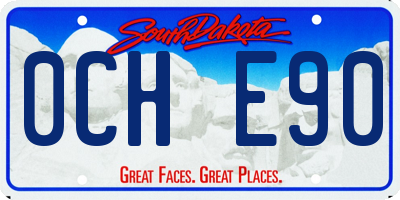 SD license plate 0CHE90