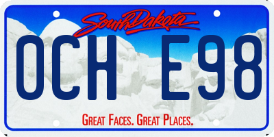 SD license plate 0CHE98