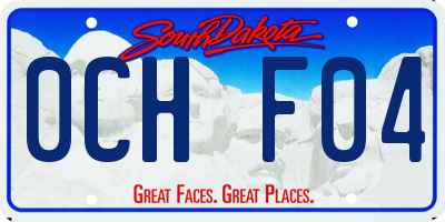 SD license plate 0CHF04