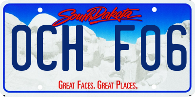 SD license plate 0CHF06