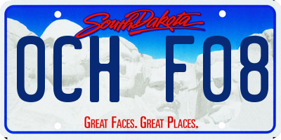 SD license plate 0CHF08