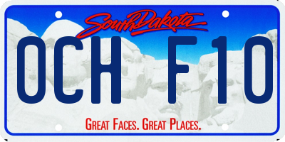 SD license plate 0CHF10