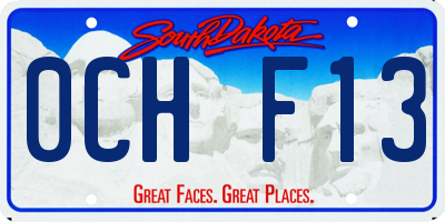 SD license plate 0CHF13