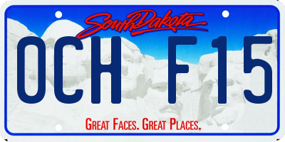 SD license plate 0CHF15