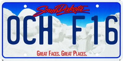 SD license plate 0CHF16