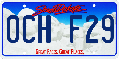 SD license plate 0CHF29