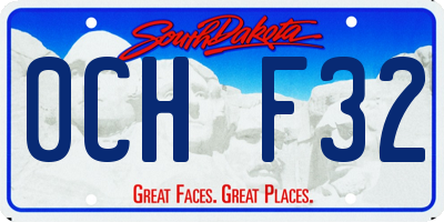 SD license plate 0CHF32