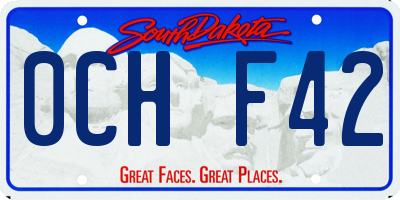 SD license plate 0CHF42