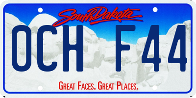 SD license plate 0CHF44