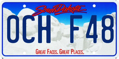 SD license plate 0CHF48
