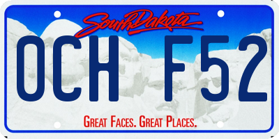 SD license plate 0CHF52