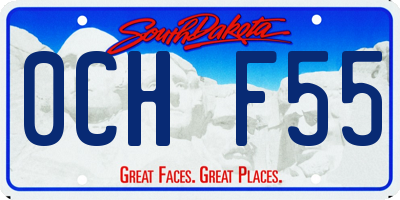 SD license plate 0CHF55