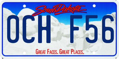 SD license plate 0CHF56