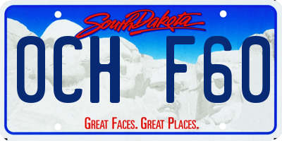 SD license plate 0CHF60