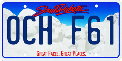 SD license plate 0CHF61