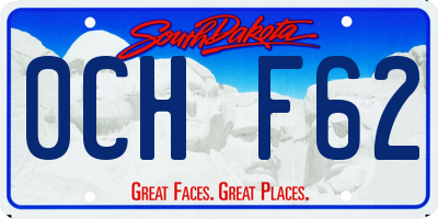 SD license plate 0CHF62