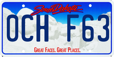 SD license plate 0CHF63