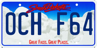 SD license plate 0CHF64